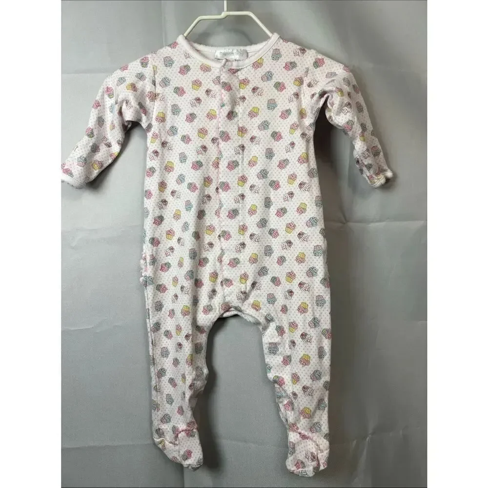 Magnolia Baby cupcake Printed footie Pima cotton size 3 months